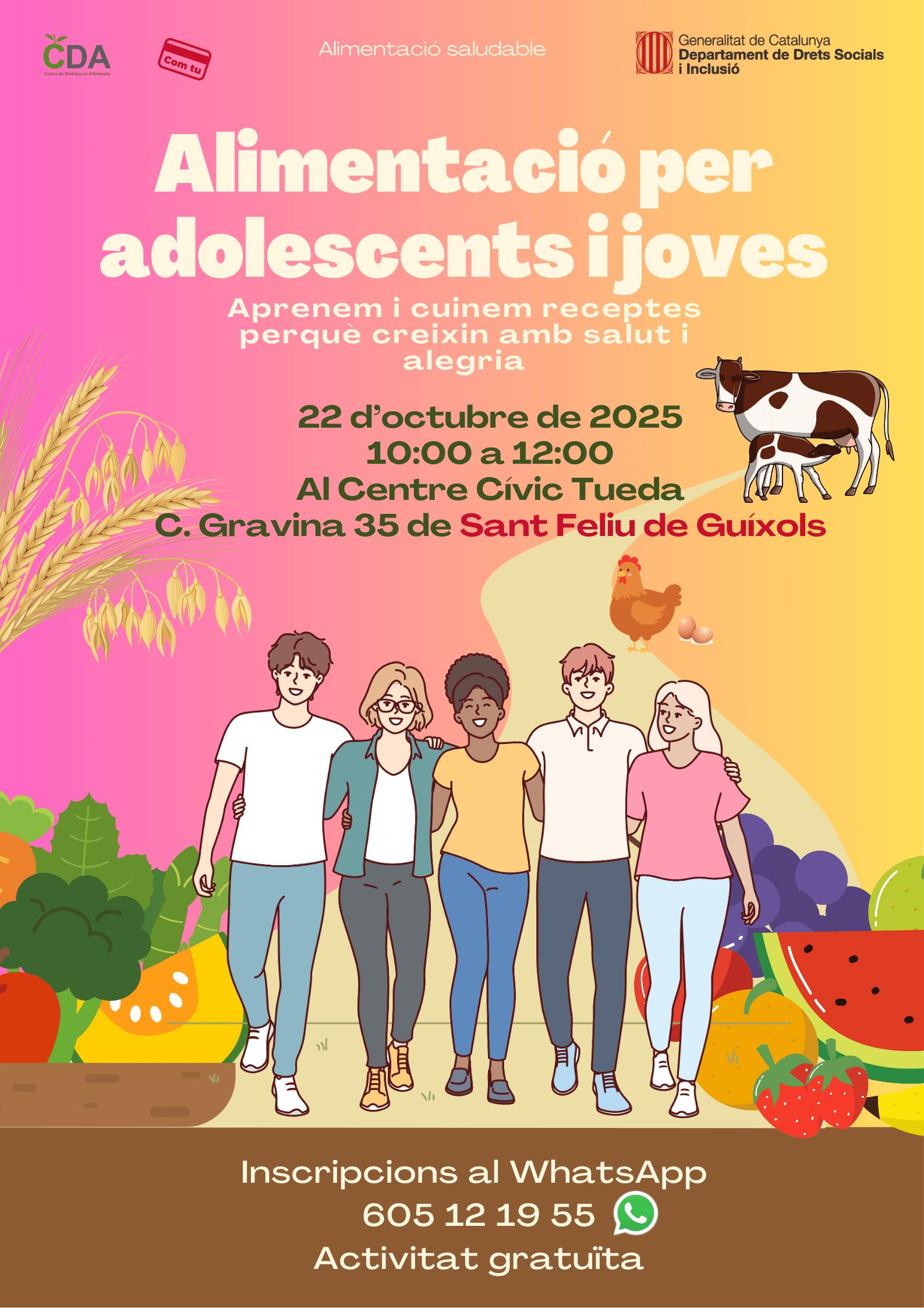Taller alimentació per adolescents i joves