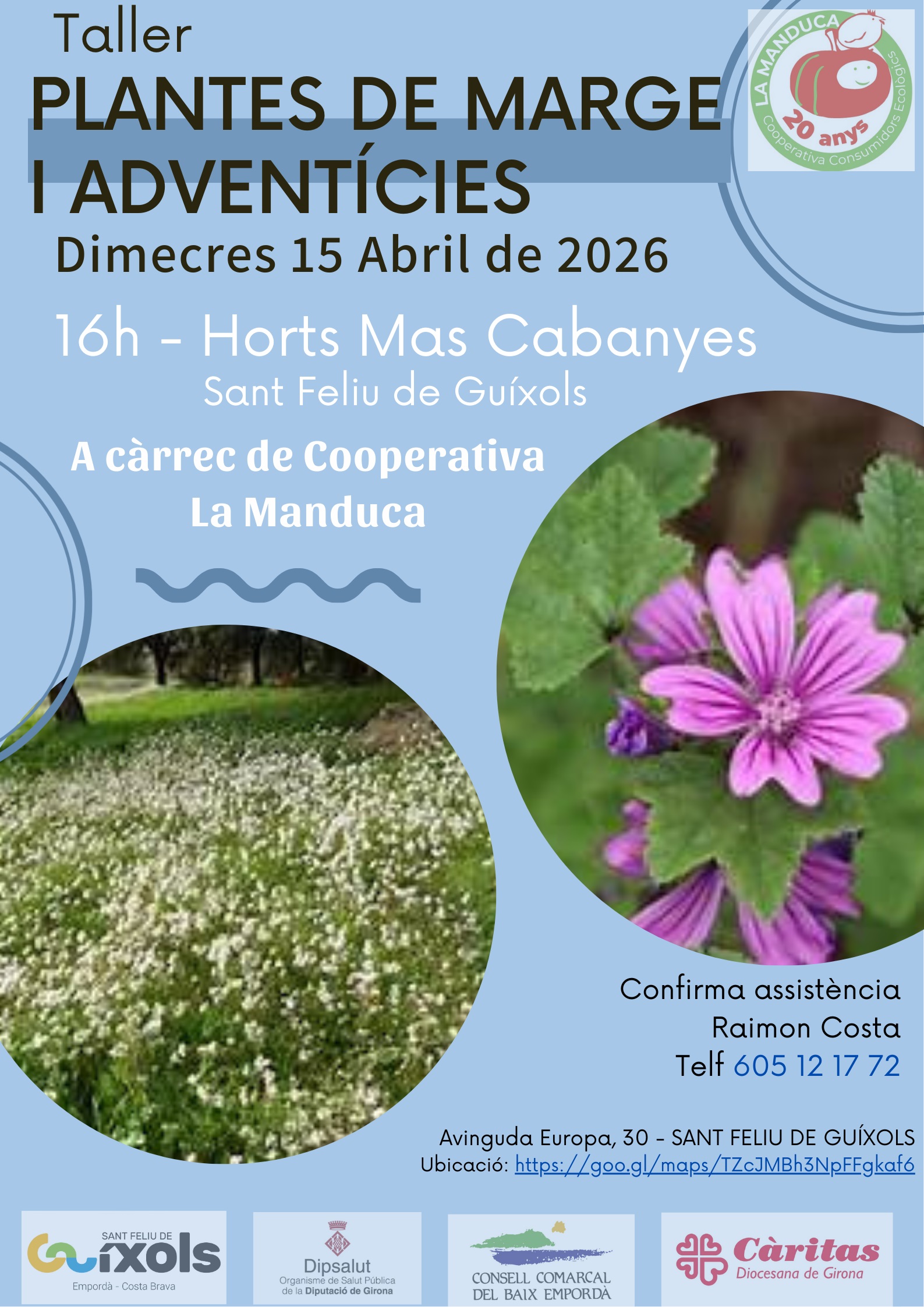 Taller Plantes de Marge i Adventícies - 15 abril 2026 - Horts Mas Cabanyes