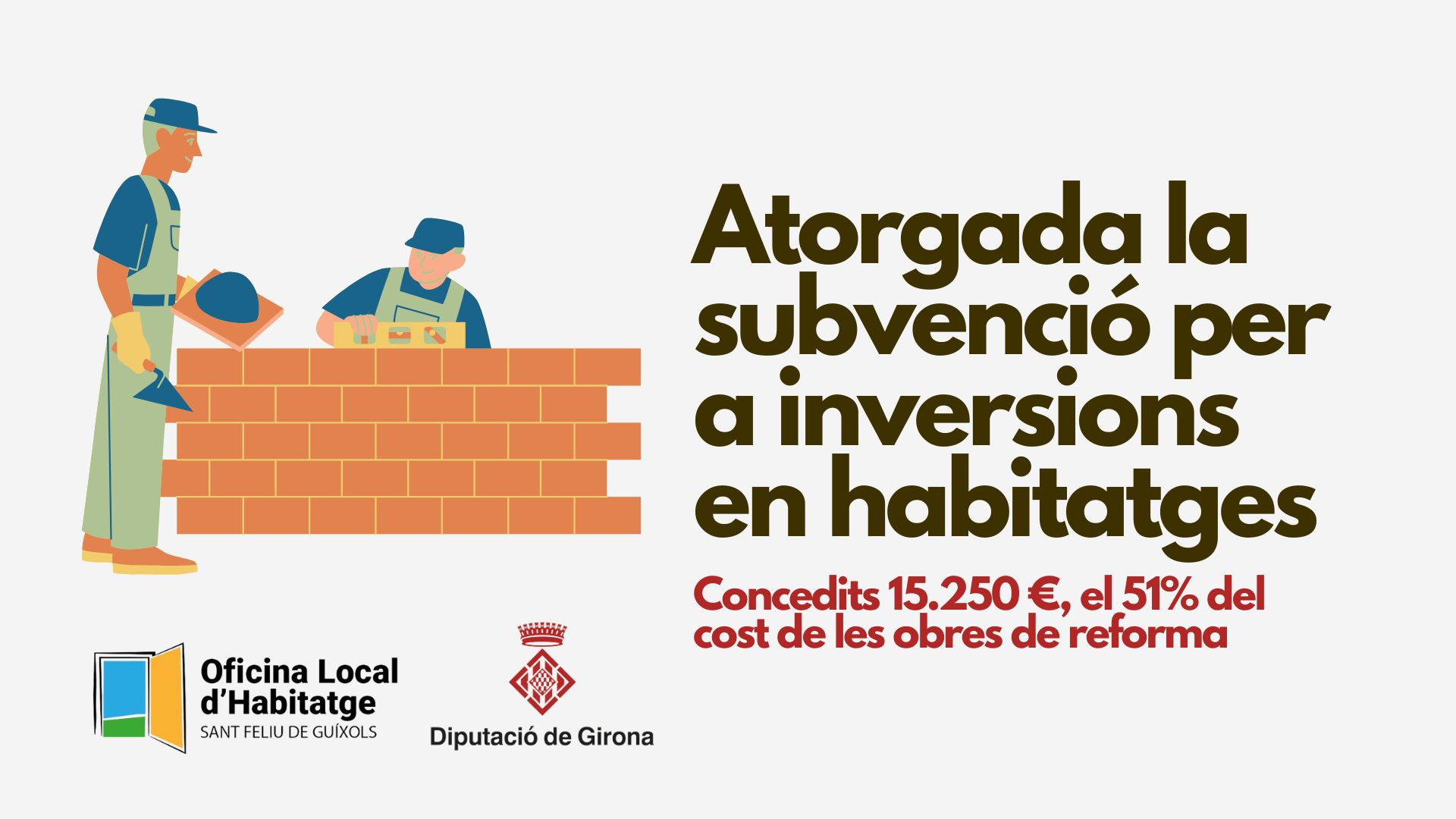 L’Ajuntament de Sant Feliu de Guíxols ha enllestit les obres de reforma d’un habitatge de titularitat municipal subvencionades en un 50% per la Diputació de Girona