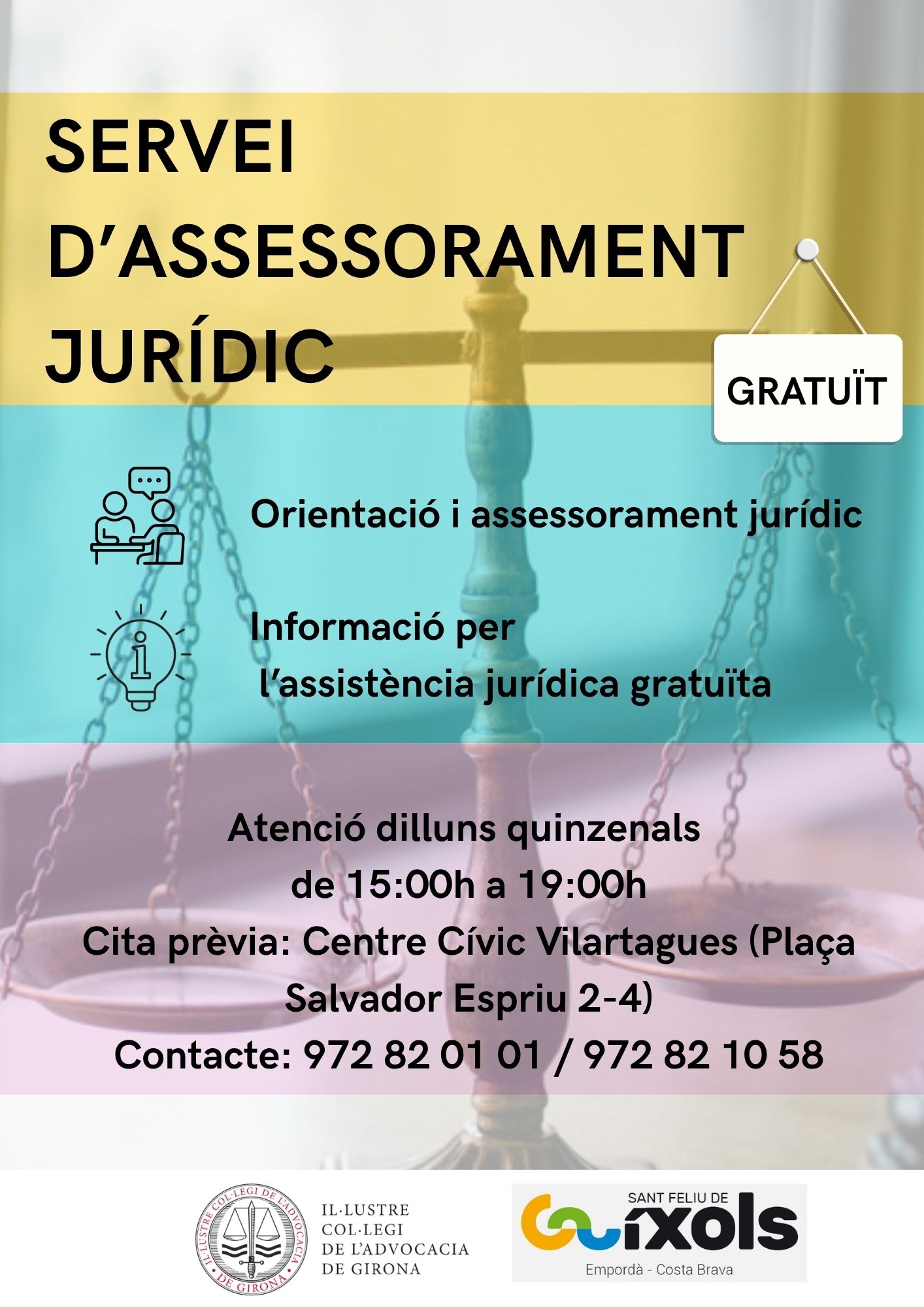 Canvi en el Servei d'Assessorament Jurídic Gratuït